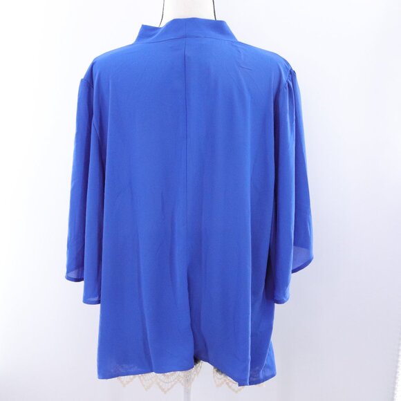 Eloquii | Short Sleeve Chiffon Top 20 Neck Tie NWT - Picture 4 of 6